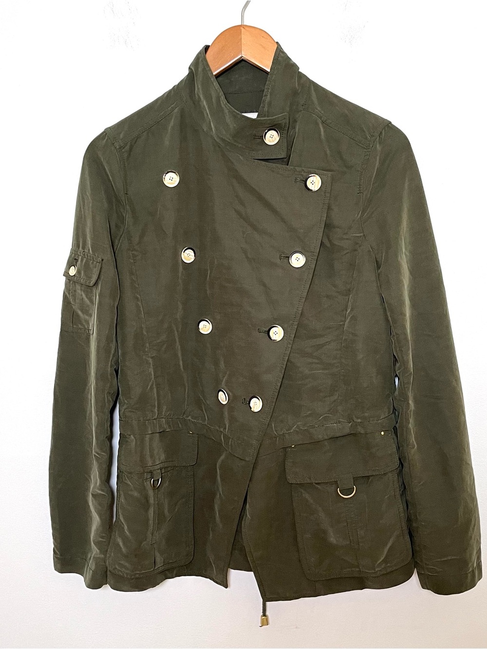 Daughters of Liberation Utility Jacket Size 8 Green Lightweight Anthropologie